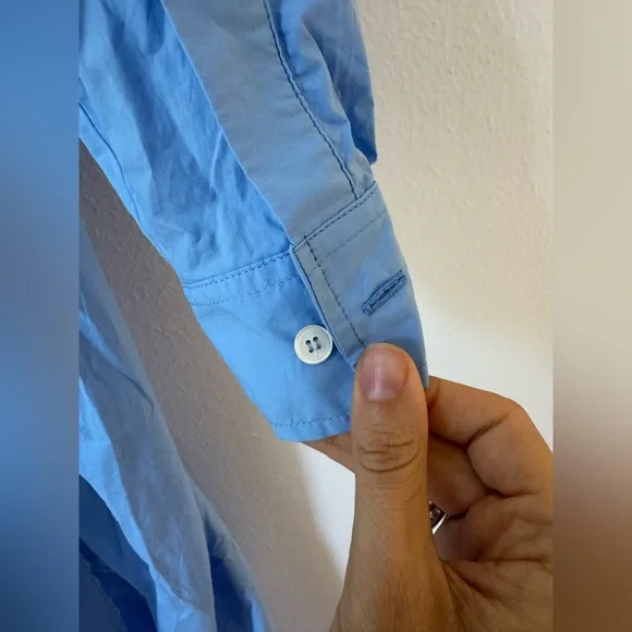 NWT AZ FACTORY+Lutz Huelle Sunset off-the-shoulder pleated cotton-poplin maxi - Picture 6 of 14